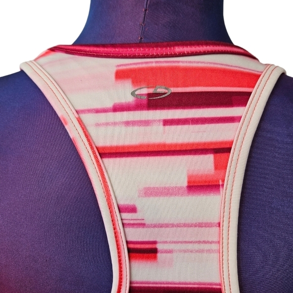 Champion Athletic Racerback Workout Tank Top Pink & White Size Large Women's - Picture 5 of 9